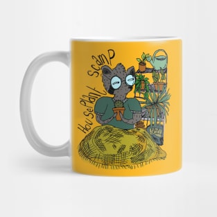 Raccoon's Cozy Green Haven Mug